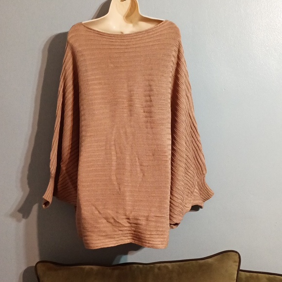 Plus Size Rib Knit Off Shoulder Batwing Sleeve Loose Fit Sweater, Women'… - Picture 14 of 17